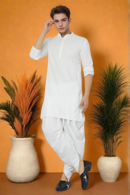 LEMONX Men Kurta Dhoti Set
