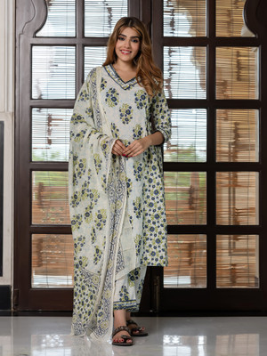 Jaitpuriya fashion Women Kurta Pant Dupatta Set