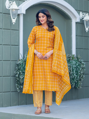 TextileCloth Printed Kurta, Trouser/Pant & Dupatta Set