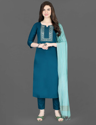 Ras Madhuri Embroidered Kurta, Trouser/Pant & Dupatta Set
