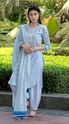 Anni Designer Women Kurta Patiala Attached Dupatta Set