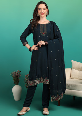 New Ethnic 4 You Women Kurta Pant Dupatta Set