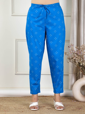 Aramya Comfort Fit Women Blue Trousers