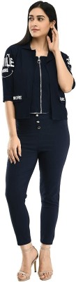 MYKUKI Women Ethnic Top Pant Ethnic Jacket Set