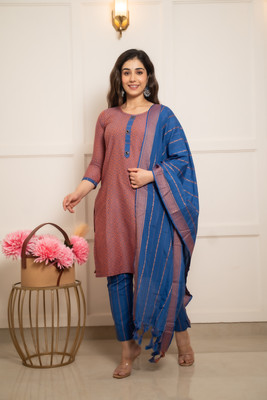 Andheriyas Textiles Women Kurta Pant Dupatta Set