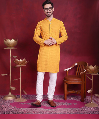 Jompers Men Kurta Churidar Set