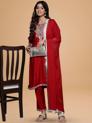 House of Pataudi Women Kurta Pant Dupatta Set