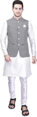 PRINTCULTR Men Kurta Pyjama Ethnic Jacket Set