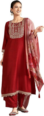 PRINSH STOREE Embroidered Kurta, Trouser/Pant & Dupatta Set