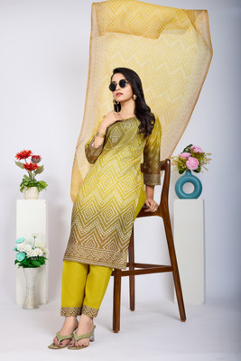 DIGZI CREATION Printed Kurta, Trouser/Pant & Dupatta Set