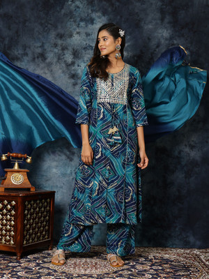 Youthnic Women Kurta Palazzo Dupatta Set