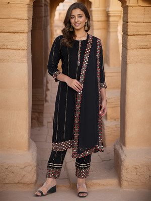 Ziva Fashion Women Kurta Pant Dupatta Set