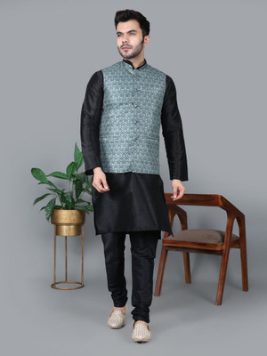 MAG Men Kurta Pyjama Ethnic Jacket Set