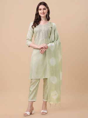 DERIFA Women Kurta Pant Dupatta Set