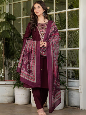 SDK Fashion Self Design Kurta, Trouser/Pant & Dupatta Set