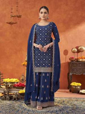 Saanjh Women Kurta Sharara Attached Dupatta Set