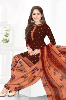 SIMPLYETHNIC Crepe Printed Salwar Suit Material