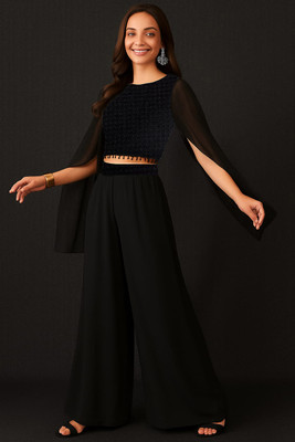 Lime n lemon Women Ethnic Top Palazzo Set