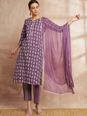 all about you Women Kurta Palazzo Dupatta Set