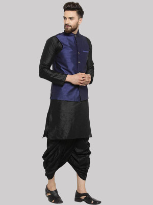 Royal Kurta Men Kurta Dhoti Ethnic Jacket Set