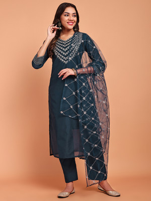 DISHWA Women Kurta Pant Dupatta Set