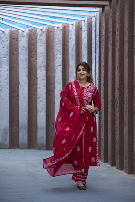 Yash Gallery Women Kurta Palazzo Dupatta Set