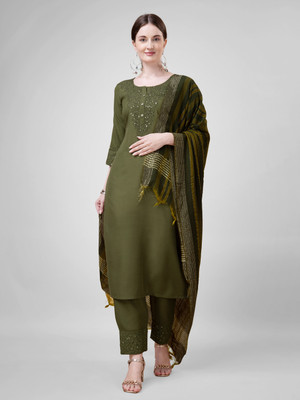 TextileCloth Women Kurta Churidar Dupatta Set