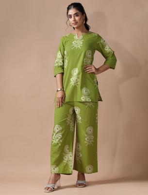 EthnicBasket Women Ethnic Top Pant Set
