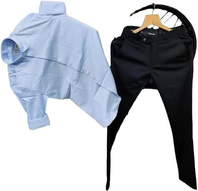 Black Deer Men Shirt Pant Set