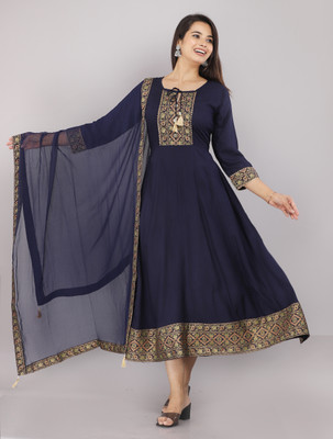 Lucky Fabrics Women Kurta Dupatta Set