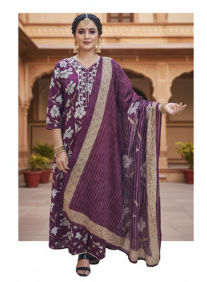 Kisu Women Pant Attached Dupatta Set