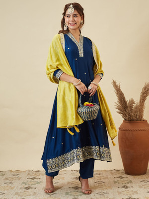 MOKOSH Women Kurta Pant Dupatta Set