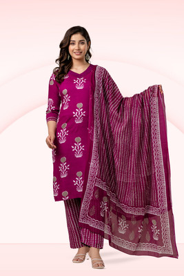 RaghviFab Women Kurta Pant Dupatta Set
