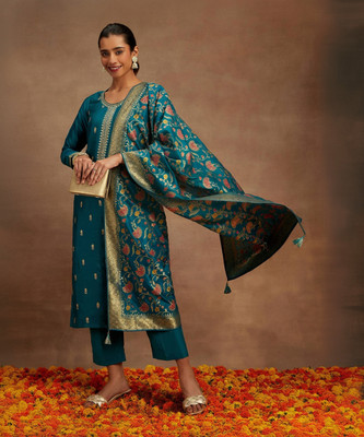 LIBAS Women Kurta Pant Dupatta Set