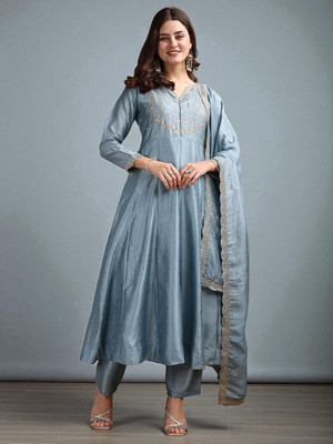 Blue Wish Women Kurta Pant Dupatta Set