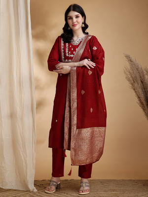 FENILCREATION Women Kurta Pant Dupatta Set