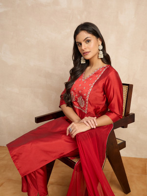 PPTOSS Women Kurta Pant Dupatta Set