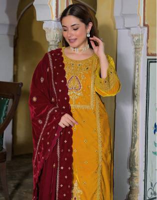 Skylee Women Kurta Pant Dupatta Set