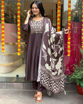 STAVROZ FASHION Solid Kurta, Trouser/Pant & Dupatta Set