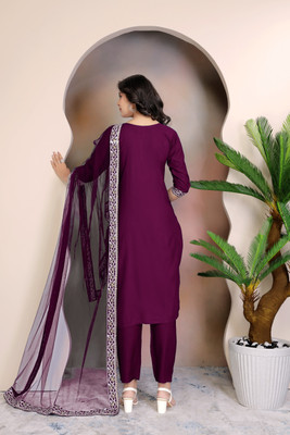 HouseOfCommon Women Kurta Churidar Dupatta Set