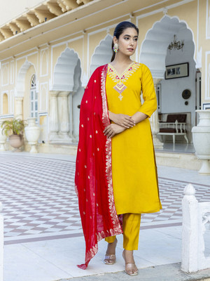 NAVLIK Women Kurta Pant Dupatta Set