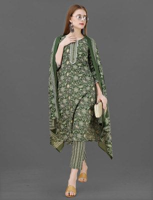 Dhvij Creation Self Design Kurta, Trouser/Pant & Dupatta Set