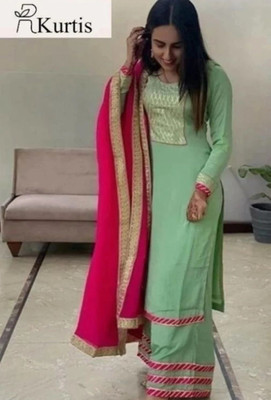 PAL CREATION Women Kurta Palazzo Dupatta Set