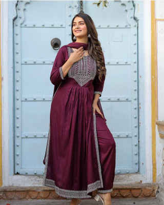 PANJURLI Women Palazzo Dupatta Set