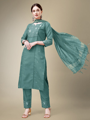 Kyarn Women Kurta Pant Dupatta Set