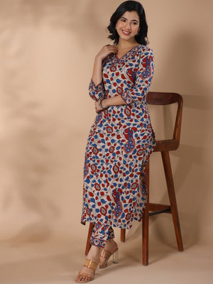 Deshopever Women Kurta Pant Set