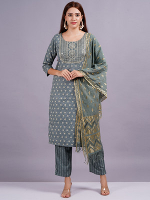 Highlight fashion export Women Kurta Pant Dupatta Set