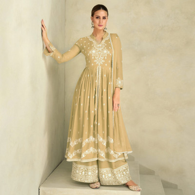 Peachmode Women Kurti Palazzo Dupatta Set