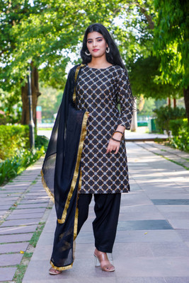 vakratunda Women Kurti Patiala Dupatta Set