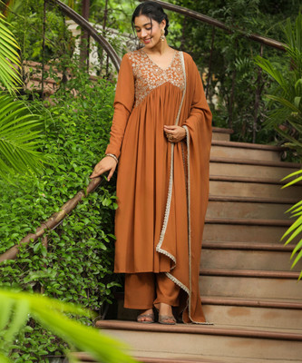 Janasya Women Kurta Palazzo Dupatta Set